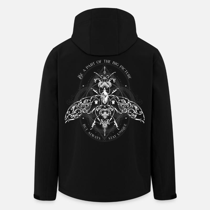 Insekten Muster Psychedelisch Bug Pattern - Recycelte Männer Softshell-Jacke von Stanley/Stella - Schwarz