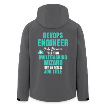DevOps Engineer Multitasking Wizard - Men’s Recycled Softshell Jacket by Stanley/Stella - black - Back - AI Model Male 185 light (185cm)