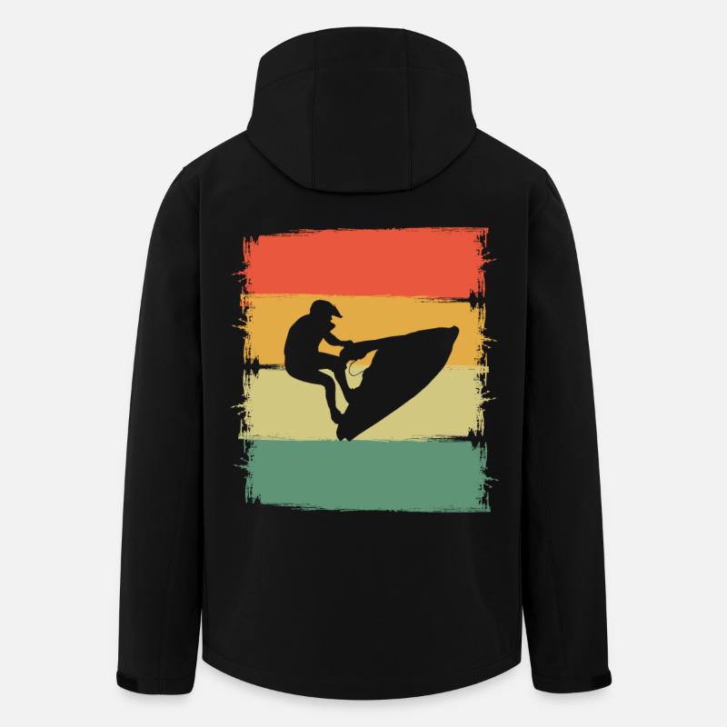 Jet ski - Veste softshell homme en polyester recyclé Stanley/Stella - noir