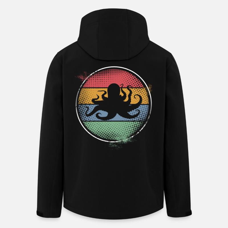 Octopus Octopus Octopus Animal marin - Veste softshell homme en polyester recyclé Stanley/Stella - noir