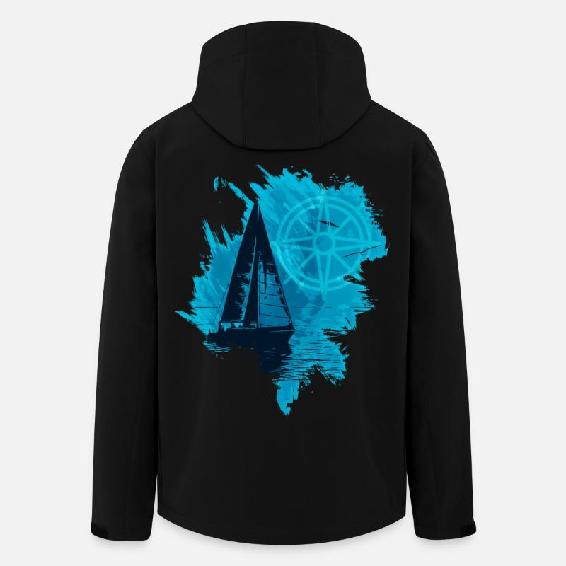 Segelboot - Recycelte Männer Softshell-Jacke von Stanley/Stella - Schwarz