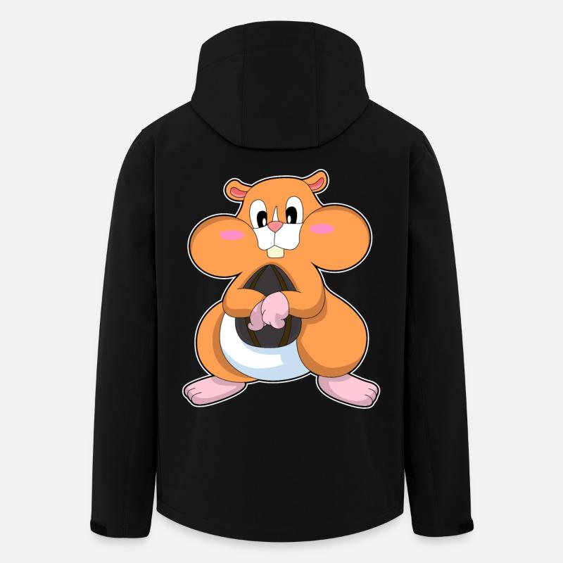Hamster aux noix - Veste softshell homme en polyester recyclé Stanley/Stella - noir