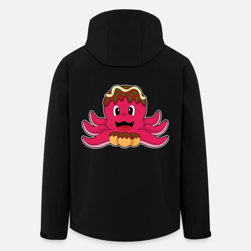Poulpe avec gâteau - Veste softshell homme en polyester recyclé Stanley/Stella - noir