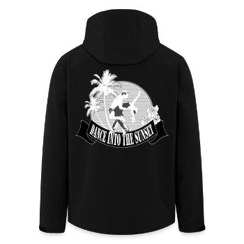 Fête sur la plage Danser sous les palmiers Hibiscus - Veste softshell homme en polyester recyclé Stanley/Stella - noir - Dos - AI Model Male 185 light (185cm)