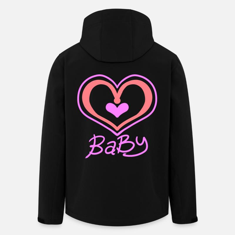 Cœur de bébé - Veste softshell homme en polyester recyclé Stanley/Stella - noir