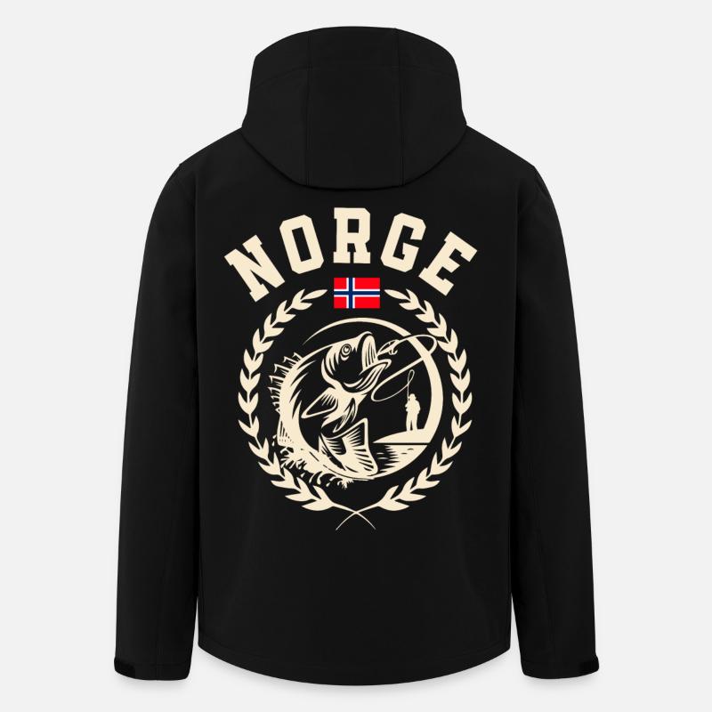 Norwegen Angeln Angler Fischen - Recycelte Männer Softshell-Jacke von Stanley/Stella - Schwarz