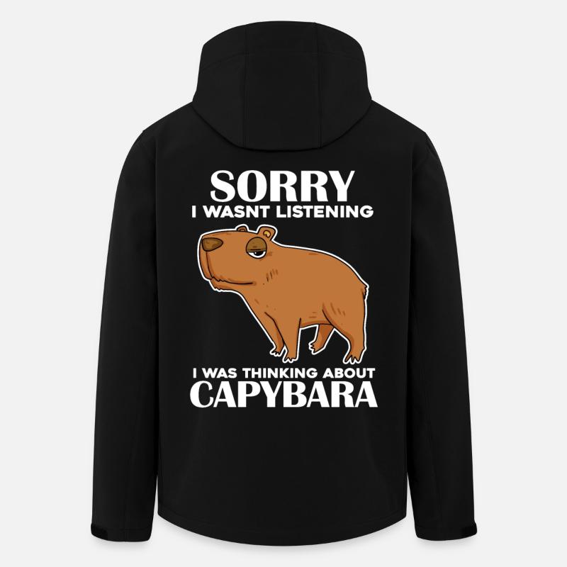 Capybara Capybara Cadeau - Veste softshell homme en polyester recyclé Stanley/Stella - noir