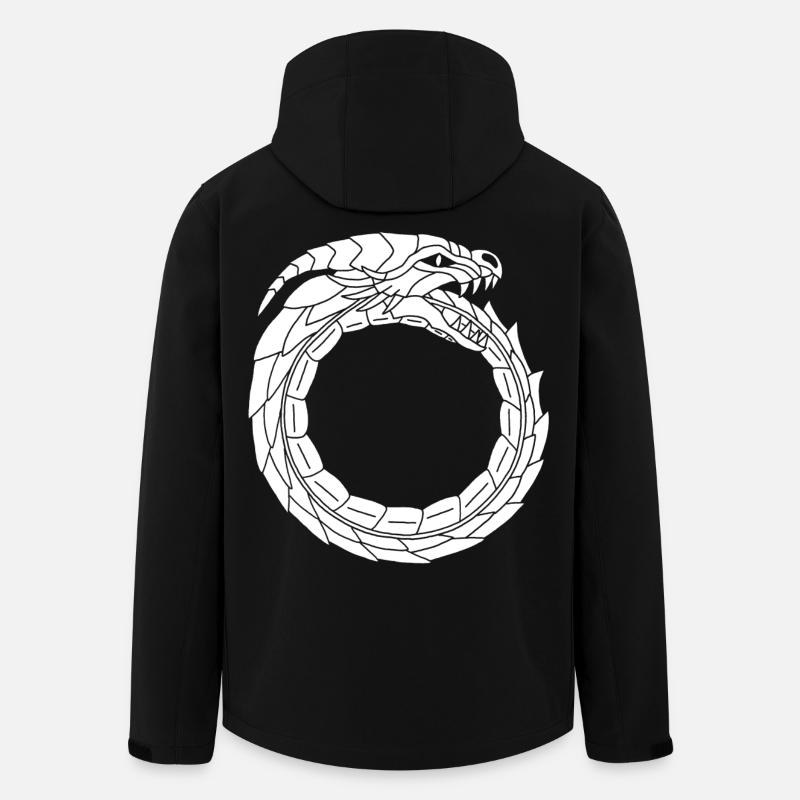 Dragon blanc dévoreur - Veste softshell homme en polyester recyclé Stanley/Stella - noir
