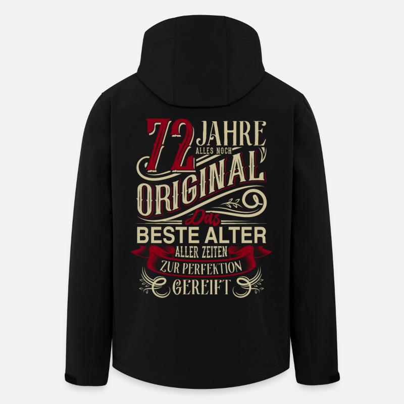 72. Geburtstag Vintage Retro - Recycelte Männer Softshell-Jacke von Stanley/Stella - Schwarz