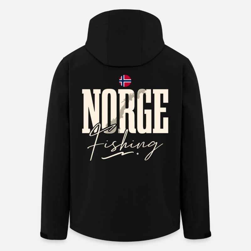 Norwegen Angeln Angler Fischen - Recycelte Männer Softshell-Jacke von Stanley/Stella - Schwarz