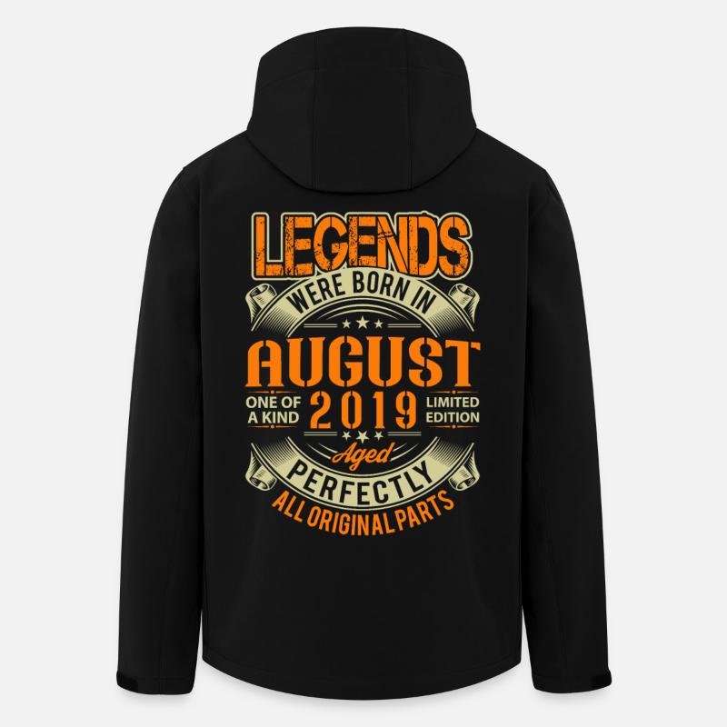 Légende d’anniversaire d’août 2019 - Veste softshell homme en polyester recyclé Stanley/Stella - noir