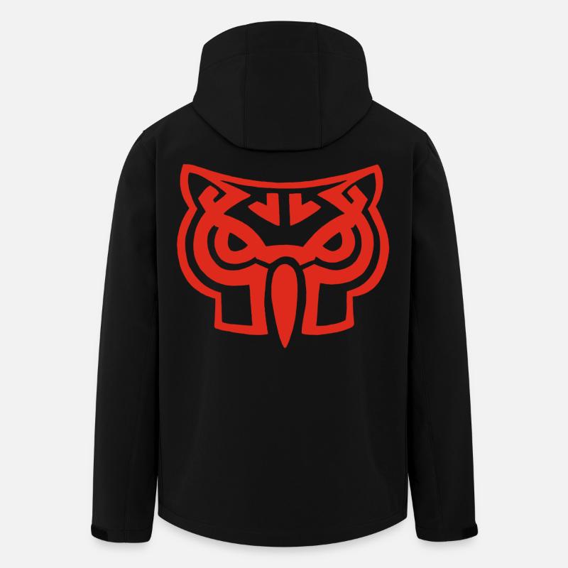 Red owl head - Men’s Recycled Softshell Jacket by Stanley/Stella - black