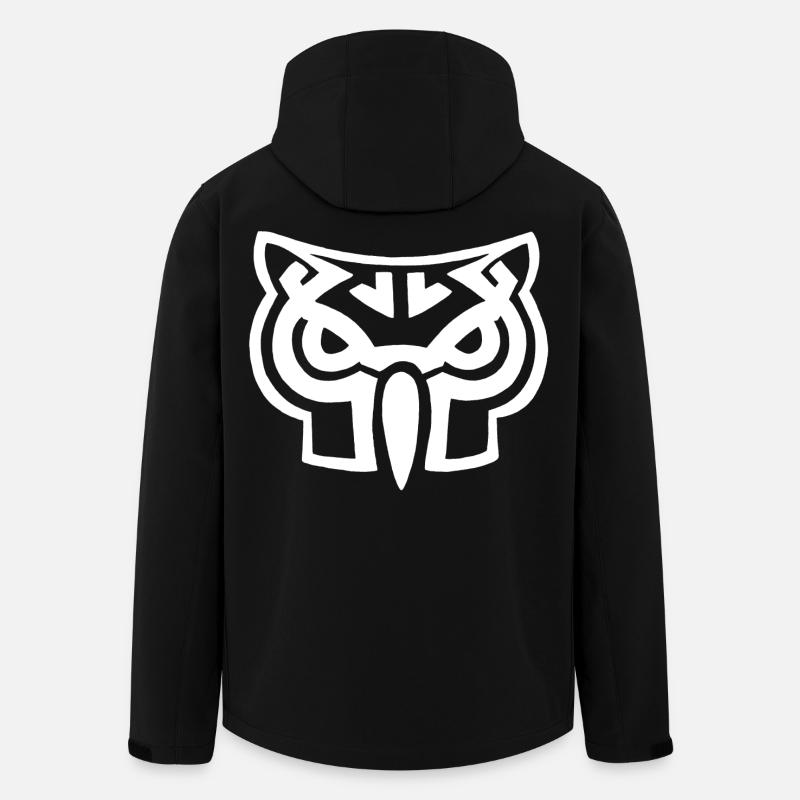 White owl head - Men’s Recycled Softshell Jacket by Stanley/Stella - black