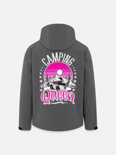Camping Queen Camper Camping Grand-mère - Veste softshell homme en polyester recyclé Stanley/Stella - noir