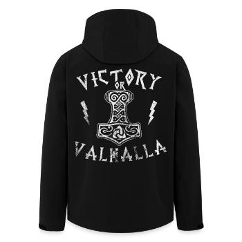 Victory or Valhalla - Men’s Recycled Softshell Jacket by Stanley/Stella - black - Back - AI Model Male 185 light (185cm)