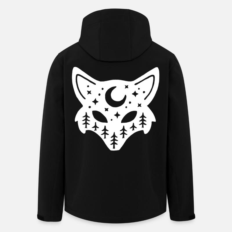 White fox totem of nature - Men’s Recycled Softshell Jacket by Stanley/Stella - black