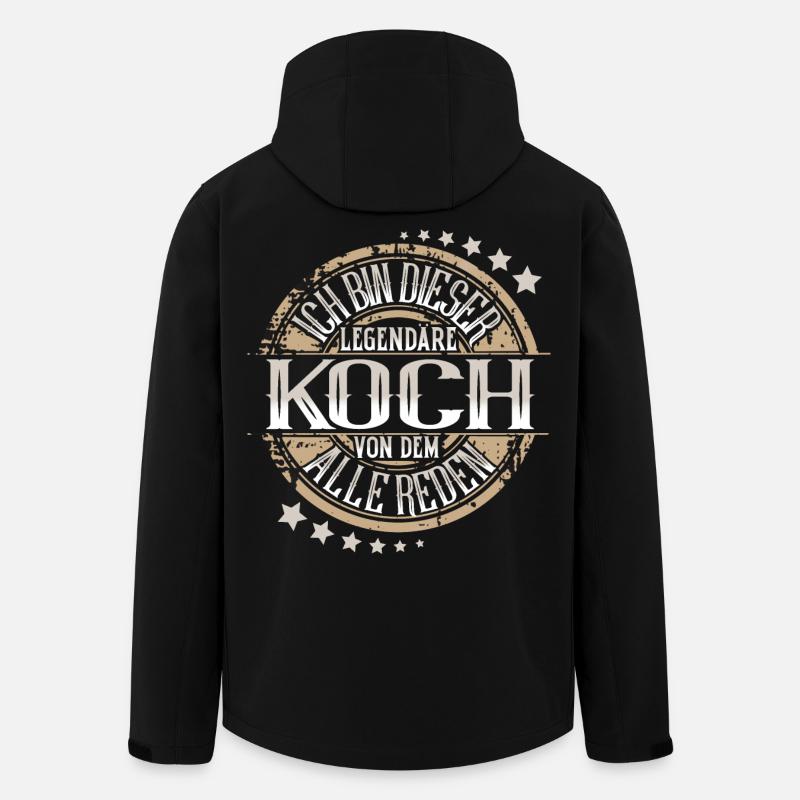 Koch - Recycelte Männer Softshell-Jacke von Stanley/Stella - Schwarz