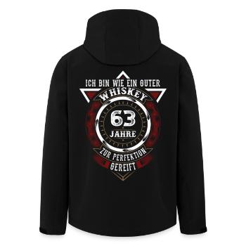 63. Geburtstag Whiskey Whisky - Recycelte Männer Softshell-Jacke von Stanley/Stella - Schwarz - Hinten - AI Model Male 185 light (185cm)