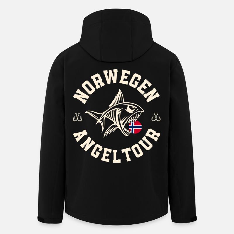 Norwegen Angeltour - Recycelte Männer Softshell-Jacke von Stanley/Stella - Schwarz