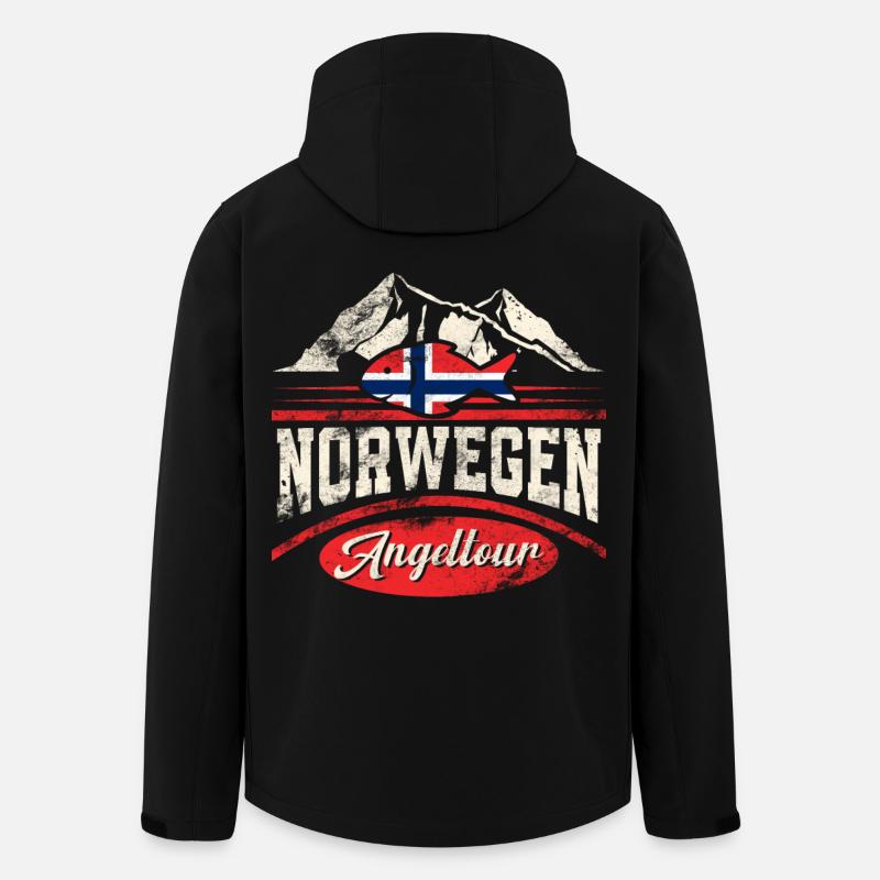 Norwegen Angeltour - Recycelte Männer Softshell-Jacke von Stanley/Stella - Schwarz
