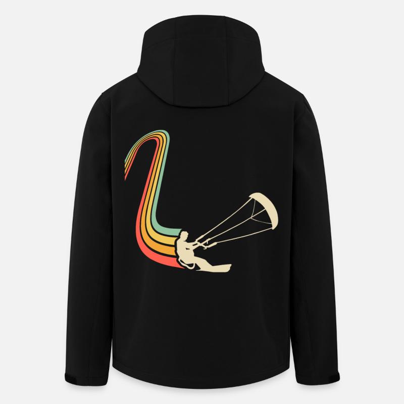 Kitesurfen Kitesurf Kitesurfer Kiteboard - Men’s Recycled Softshell Jacket by Stanley/Stella - black