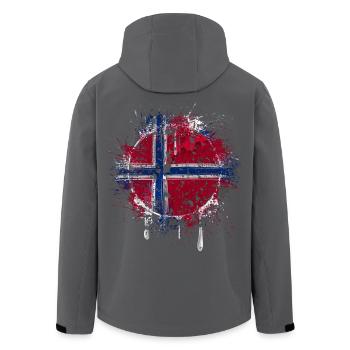Norwegen - Recycelte Männer Softshell-Jacke von Stanley/Stella - Schwarz - Hinten - AI Model Male 185 light (185cm)