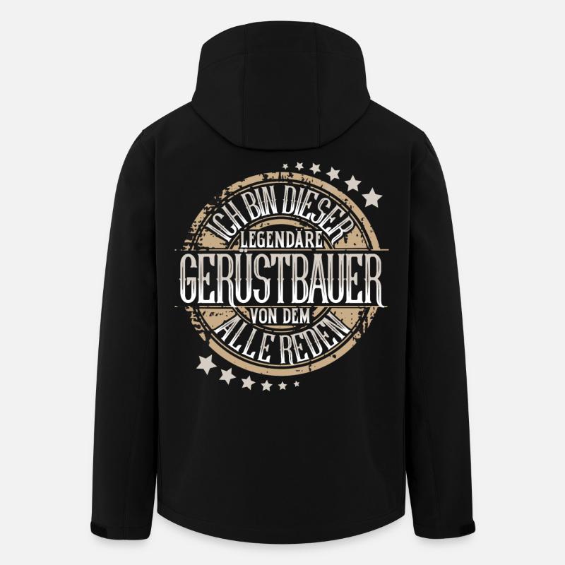 Gerüstbauer - Recycelte Männer Softshell-Jacke von Stanley/Stella - Schwarz