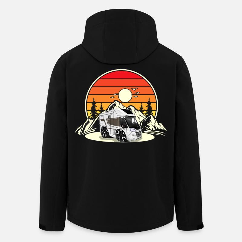 Camping Camper Campen - Recycelte Männer Softshell-Jacke von Stanley/Stella - Schwarz