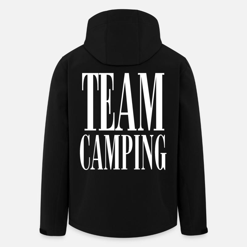 Camping Team Campen Camper - Recycelte Männer Softshell-Jacke von Stanley/Stella - Schwarz