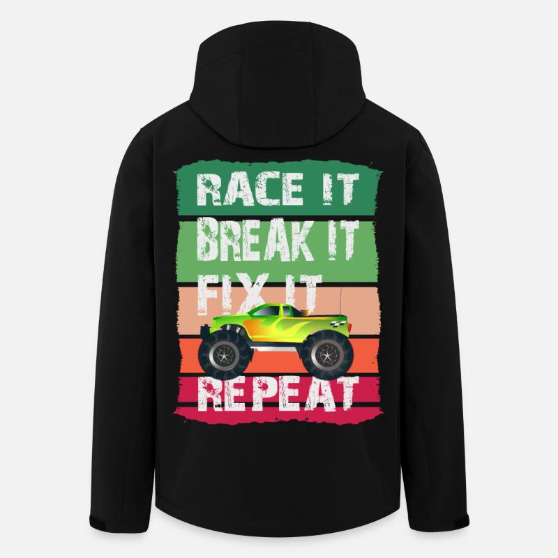 RC Modell Auto - Recycelte Männer Softshell-Jacke von Stanley/Stella - Schwarz