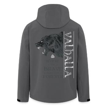 Valhalla Wikinger Grizzly Bär Wotansknoten Norse - Recycelte Männer Softshell-Jacke von Stanley/Stella - Schwarz - Hinten - AI Model Male 185 light (185cm)
