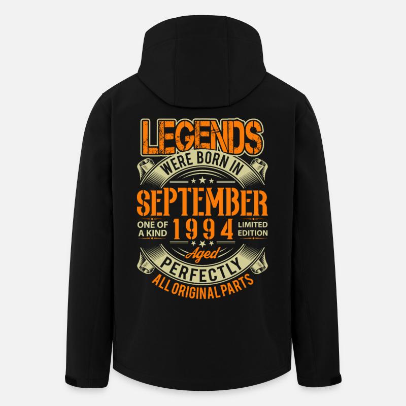 1994 September Birthday Legend - Men’s Recycled Softshell Jacket by Stanley/Stella - black