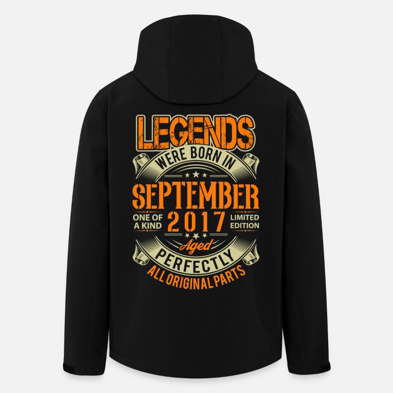 Légende d’anniversaire de septembre 2017 - Veste softshell homme en polyester recyclé Stanley/Stella - noir