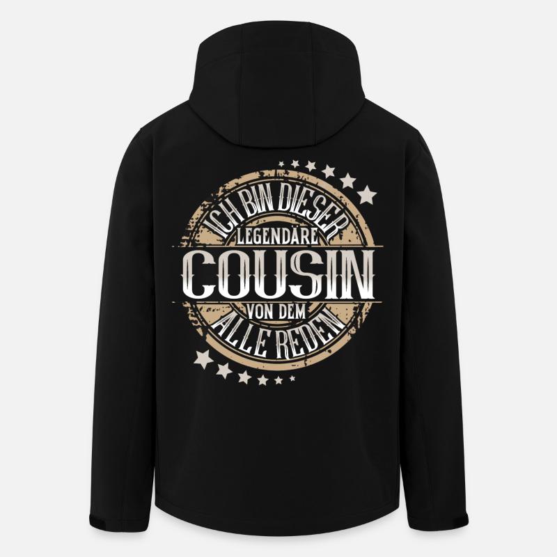 Cousin - Recycelte Männer Softshell-Jacke von Stanley/Stella - Schwarz