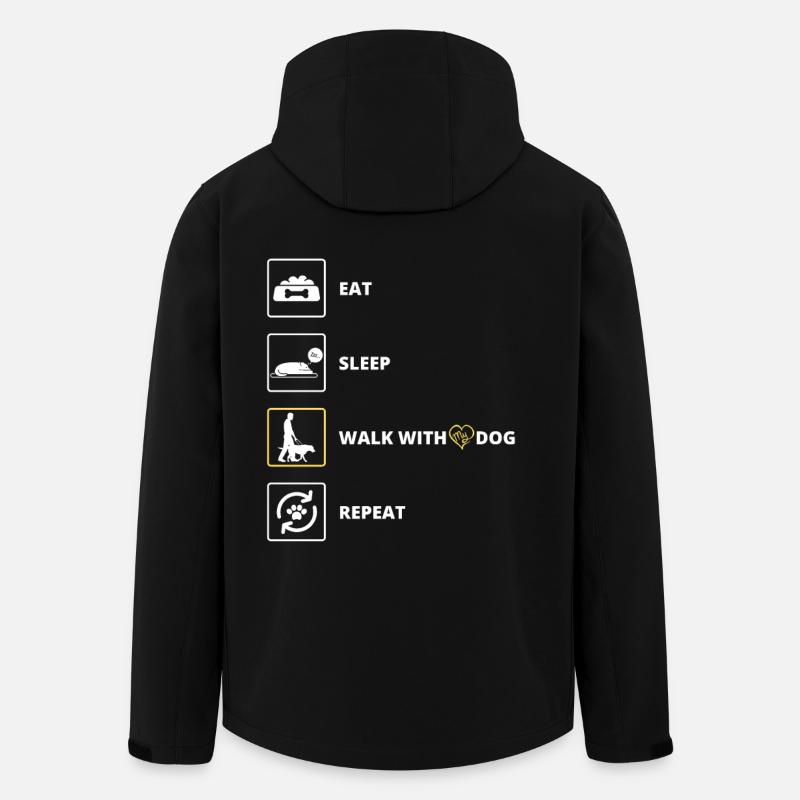 Walking my dog - Gassi - Men’s Recycled Softshell Jacket by Stanley/Stella - black