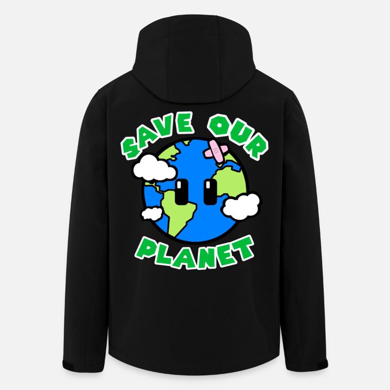 Save Our Planet - Recycelte Männer Softshell-Jacke von Stanley/Stella - Schwarz