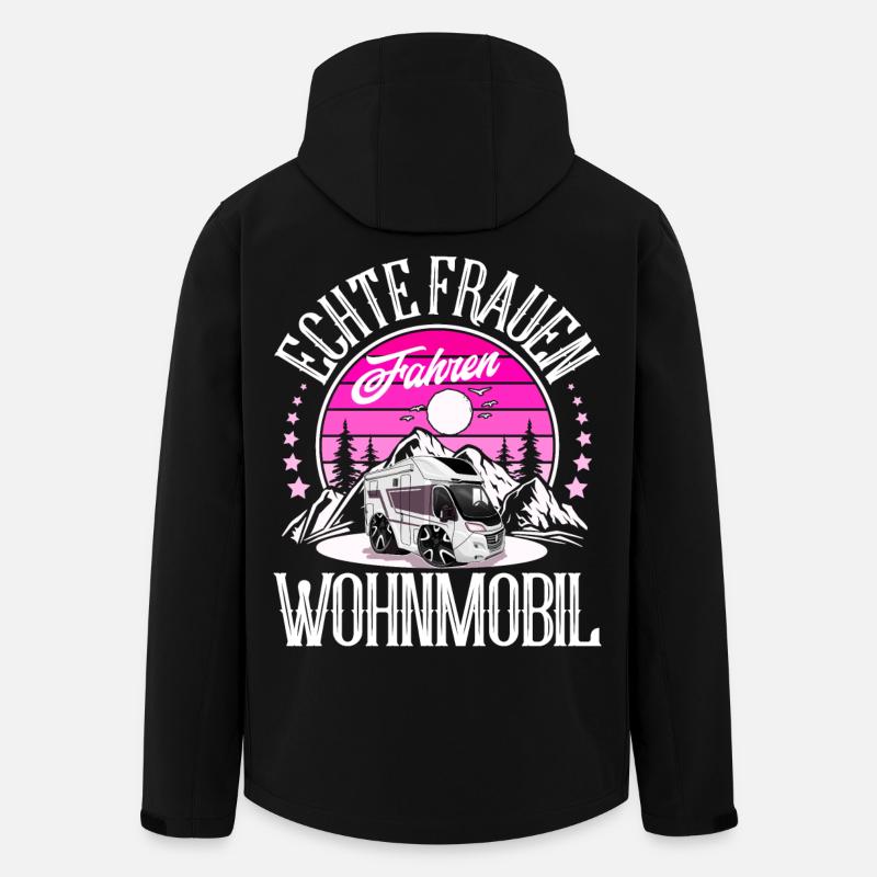 Camping Campen Camper - Recycelte Männer Softshell-Jacke von Stanley/Stella - Schwarz