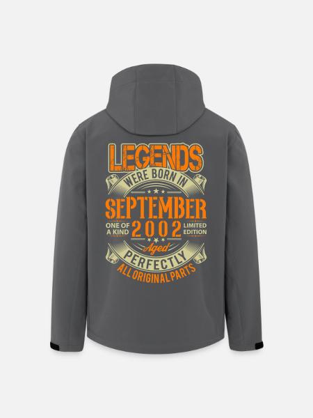 2002 September Birthday Legend - Men’s Recycled Softshell Jacket by Stanley/Stella - black
