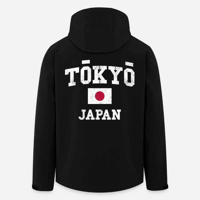 Logo rétro Tokyo Japon - Veste softshell homme en polyester recyclé Stanley/Stella - noir