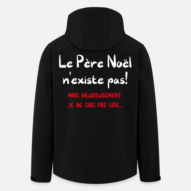 Le père noël n'existe pas - Veste softshell homme en polyester recyclé Stanley/Stella - noir