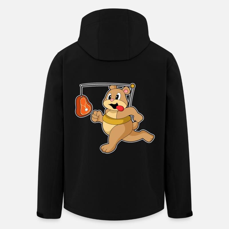 Bär Fleisch - Recycelte Männer Softshell-Jacke von Stanley/Stella - Schwarz