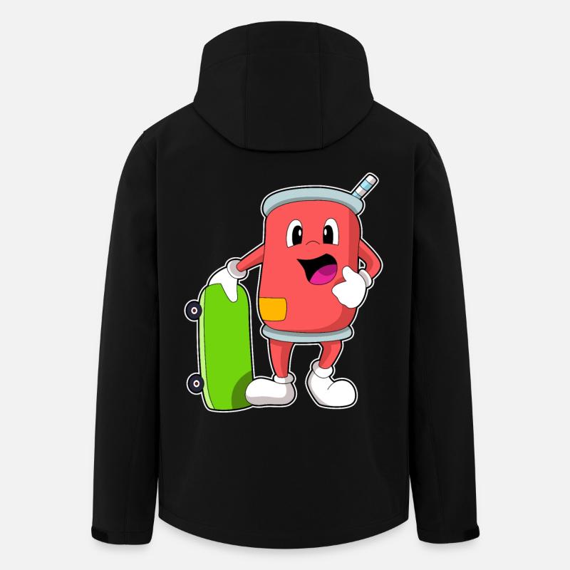 Dose als Skater mit Skateboard - Recycelte Männer Softshell-Jacke von Stanley/Stella - Schwarz
