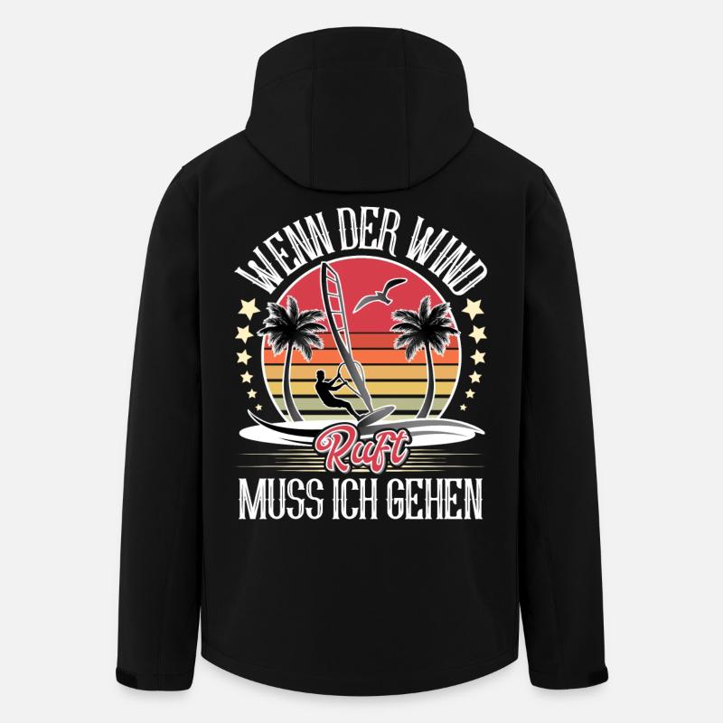 Windsurfen Windsurfer Windsurf - Recycelte Männer Softshell-Jacke von Stanley/Stella - Schwarz