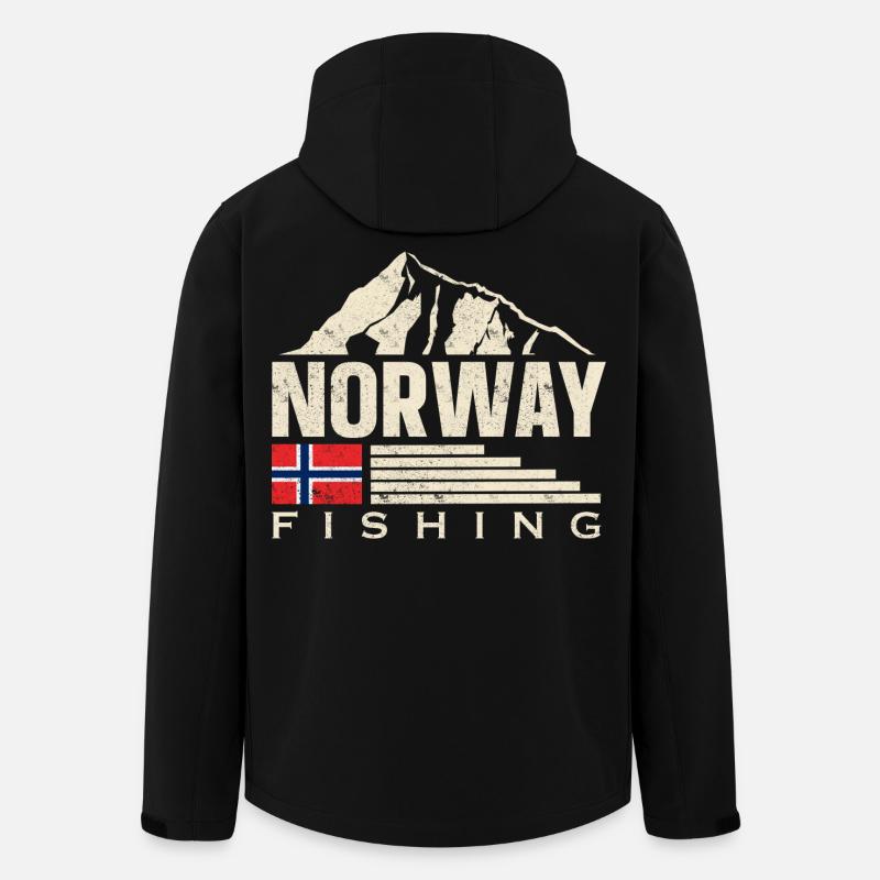 Norwegen Angeln Angler Angeltour - Recycelte Männer Softshell-Jacke von Stanley/Stella - Schwarz