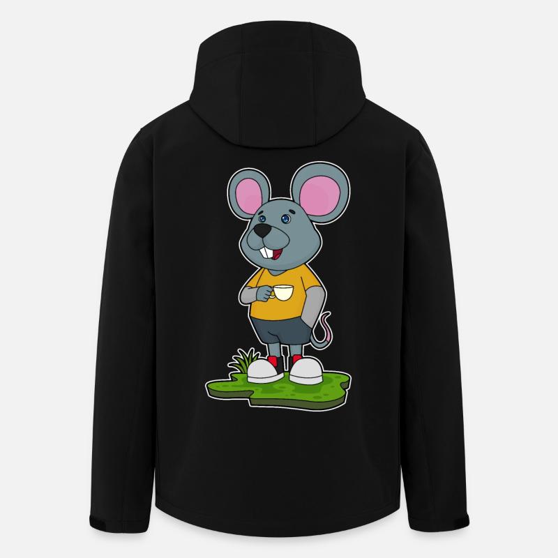 Maus Tasse - Recycelte Männer Softshell-Jacke von Stanley/Stella - Schwarz