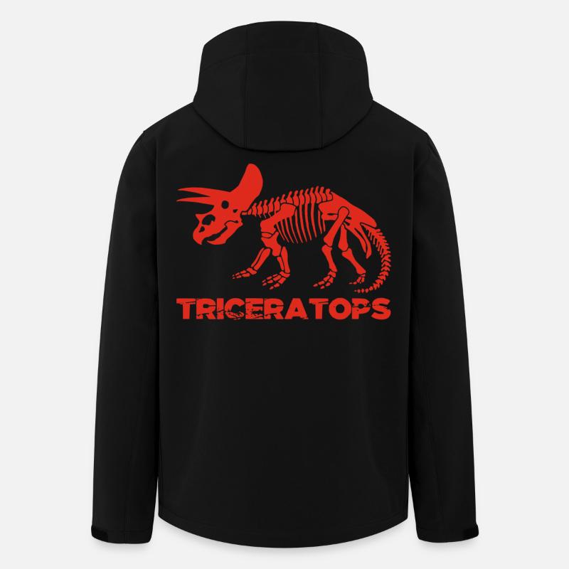 Squelette de tricératops rouge - Veste softshell homme en polyester recyclé Stanley/Stella - noir