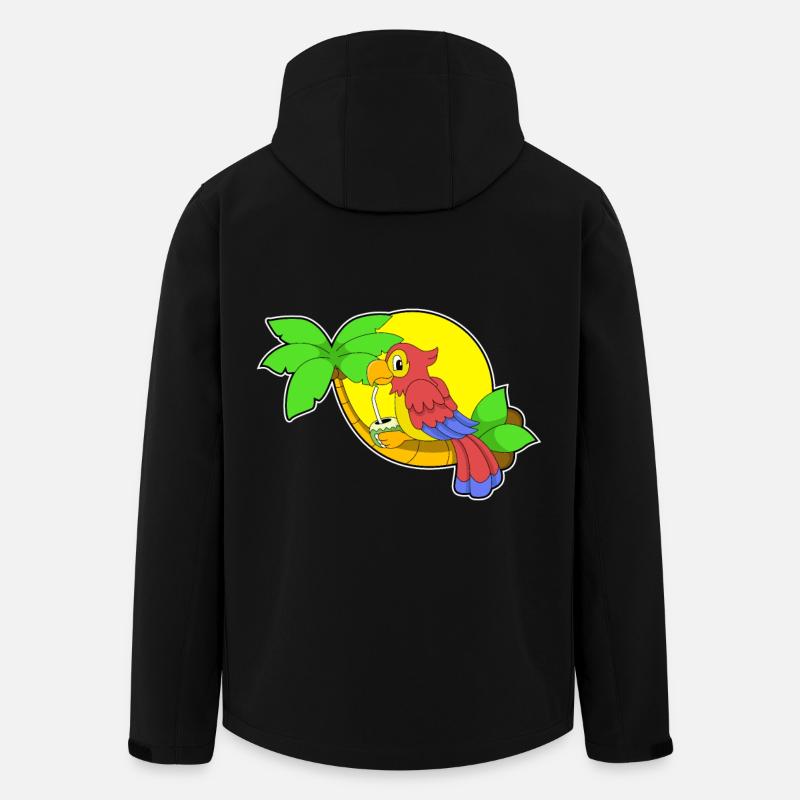 Papagei mit Kokosnuss - Veste softshell homme en polyester recyclé Stanley/Stella - noir