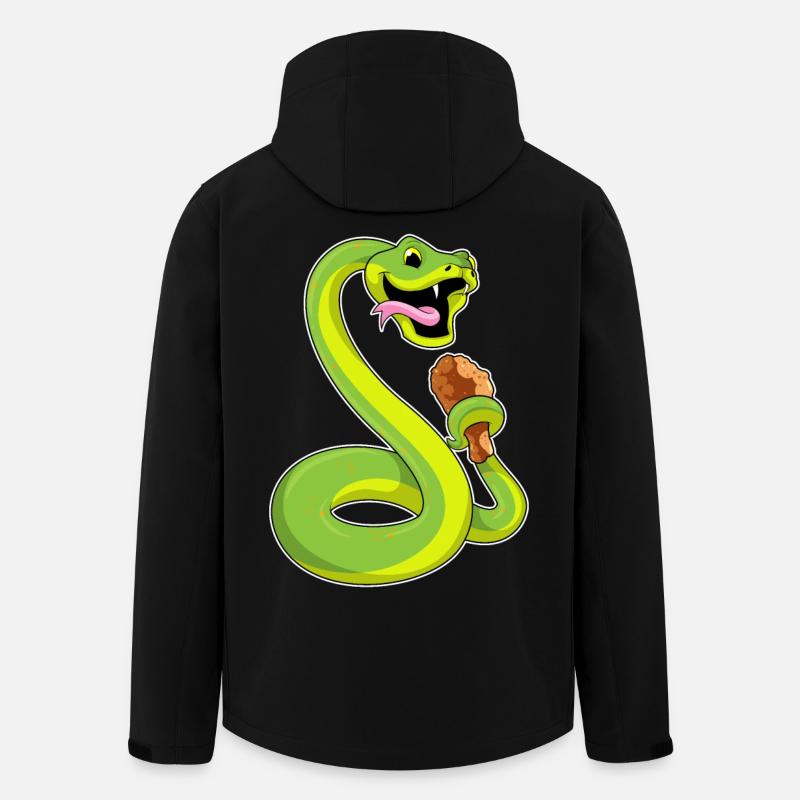 Schlange mit Hähnchen - Recycelte Männer Softshell-Jacke von Stanley/Stella - Schwarz
