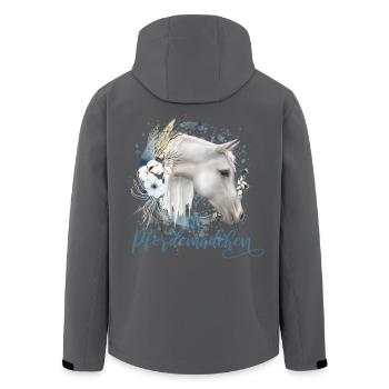 Pferdemädchen Pferde Geschenk - Recycelte Männer Softshell-Jacke von Stanley/Stella - Schwarz - Hinten - AI Model Male 185 light (185cm)