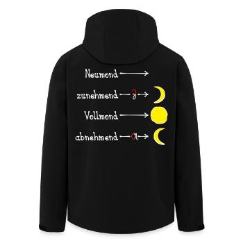 Mondphasen mit Eselsbrücke - hell - Recycelte Männer Softshell-Jacke von Stanley/Stella - Schwarz - Hinten - AI Model Male 185 light (185cm)